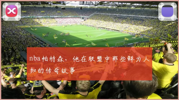 nba帕特森，他在联盟中那些鲜为人知的传奇故事